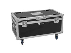 Flightcase ROADINGER 4x AKKU Multiflood IP 8x10W RGBW Wash CRMX con función de carga