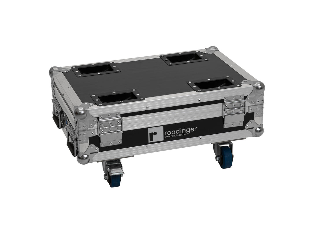 ROADINGER Flightcase para 8x AKKU Mini IP UP-4 QCL Spot MK2 con función de carga