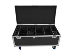 ROADINGER Flightcase 4x AKKU Multiflood IP 18x10W RGBW Wash CRMX con función de carga