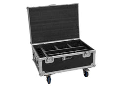ROADINGER Flightcase 6x AKKU IP TL-3 QCL Trusslight CRMX con función de carga y ruedas