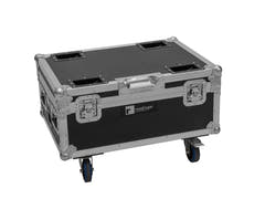 ROADINGER Flightcase 6x AKKU IP TL-3 QCL Trusslight CRMX con función de carga y ruedas
