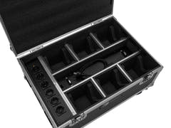 ROADINGER Flightcase 6x AKKU IP TL-3 QCL Trusslight CRMX con función de carga y ruedas