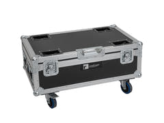 ROADINGER Flightcase para 6x AKKU UP-4 QCL Spot QuickDMX MK2 con función de carga y ruedas