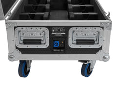 ROADINGER Flightcase para 6x AKKU UP-4 QCL Spot QuickDMX MK2 con función de carga y ruedas