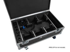 ROADINGER Flightcase para 6x AKKU UP-4 QCL Spot QuickDMX MK2 con función de carga y ruedas