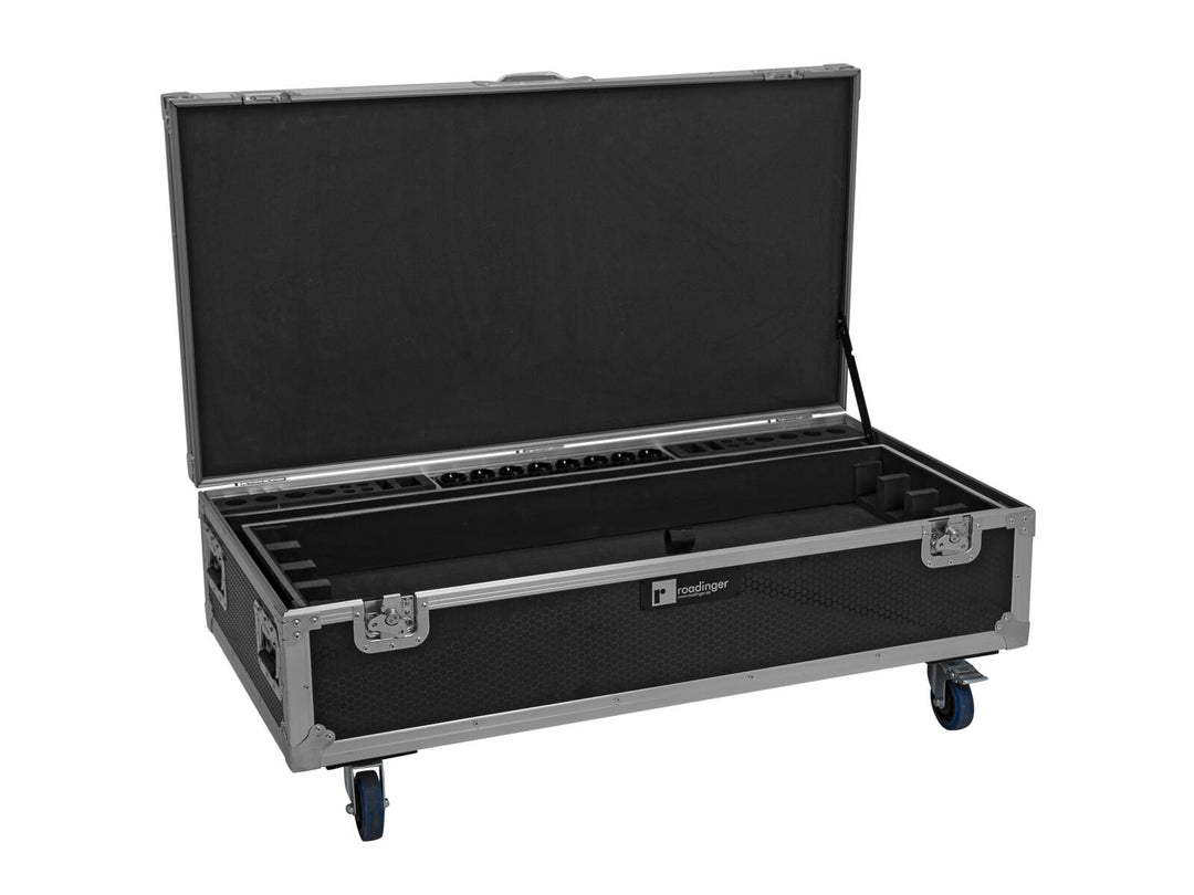 Set EUROLITE 8x AKKU IP Pixel Tube 360° PRO CRMX + Flightcase con ruedas y función de carga