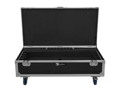 ROADINGER Flightcase 8x AKKU IP Pixel Tube 360° PRO CRMX con función de carga y ruedas