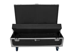 ROADINGER Flightcase 8x AKKU IP Pixel Tube 360° PRO CRMX con función de carga y ruedas