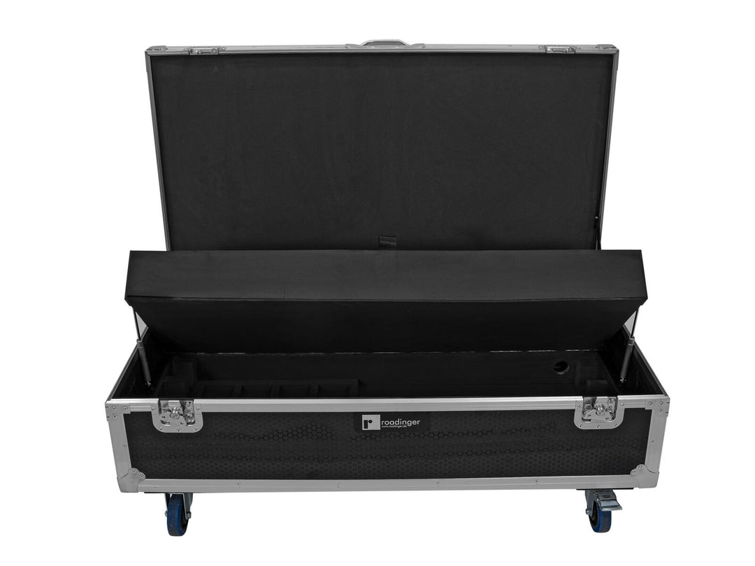 ROADINGER Flightcase 8x AKKU IP Pixel Tube 360° PRO CRMX con función de carga y ruedas