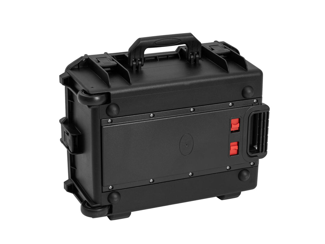 Estuche de plástico ROADINGER para 8x AKKU Flat Light con carrito