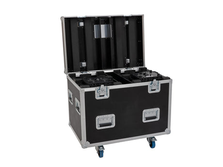 ROADINGER Flightcase HIGHLINE 4x LED IP TMH-S250/B250, with wheels