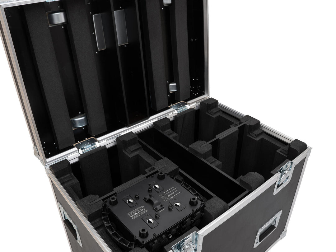 ROADINGER Flightcase HIGHLINE 4x LED IP TMH-S250/B250, con ruedas