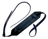 Fire & Stone correa de cuero para ukeleles con almohadilla para el hombro, negra