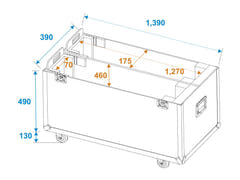 ROADINGER Estuche de transporte 2x LCD ZL55