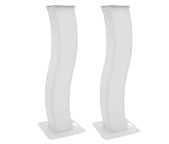 Soportes de escenario con patas curvas de acero 2 uds.