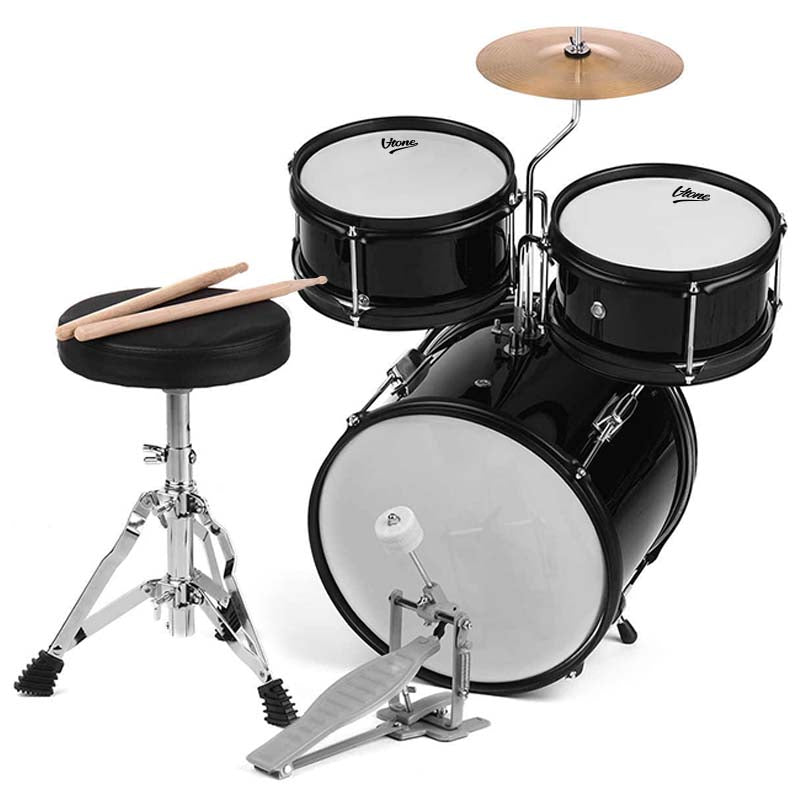 V-TONE VD Junior BK Set de batería infantil – Set de batería acústica para niños