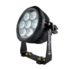 EVOLIGHTS GLACIER 7 LED PAR 7x10W RGBWA-UV IP65 iluminación escénica exterior