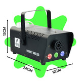 Firefog Hornet 400LED máquina de niebla de 400 W con LED y 2 mandos a distancia, negra