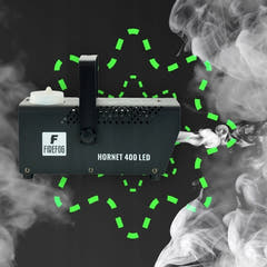 Firefog Hornet 400LED máquina de niebla de 400 W con LED y 2 mandos a distancia, negra