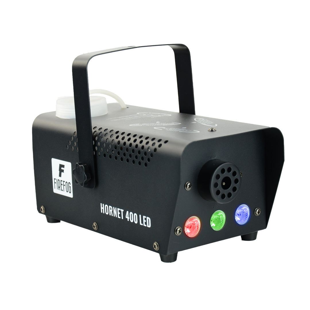 Firefog Hornet 400LED máquina de niebla de 400 W con LED y 2 mandos a distancia, negra
