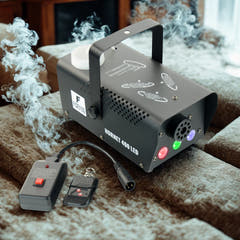 Firefog Hornet 400LED máquina de niebla de 400 W con LED y 2 mandos a distancia, negra