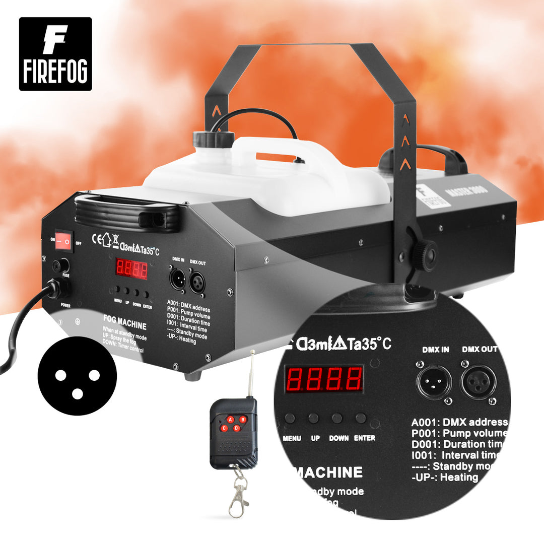 Firefog Master 3000 máquina de niebla de 3000 W con DMX y mando a distancia