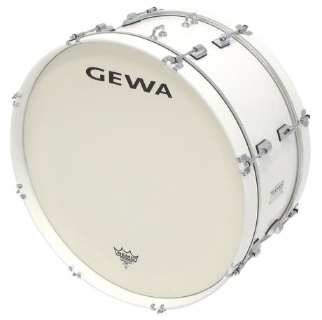 GEWA bombo de marcha 26" x 14", blanco, parche Remo