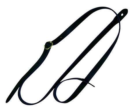 Correa de cuero Fire & Stone para mandolina bluegrass, negra