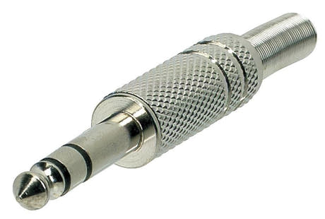 GEWA clavija jack estéreo de 6,3 mm con protección contra dobleces