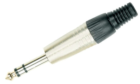GEWA conector jack estéreo de 6,3 mm con alivio de tensión