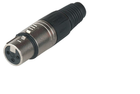 Conector XLR hembra GEWA con alivio de tensión