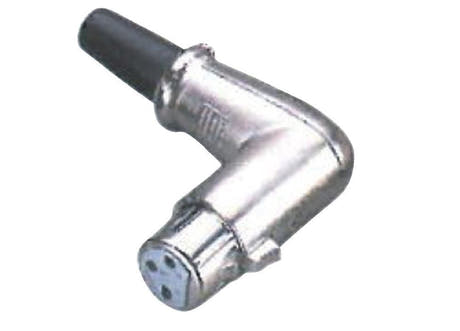 GEWA conector XLR hembra acodado con alivio de tensión