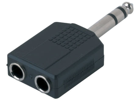 GEWA adaptador divisor de jack 6,3 mm estéreo