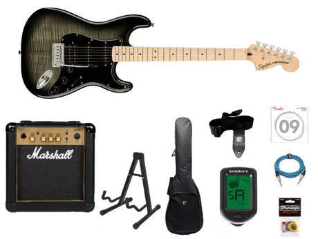 Fender Squier Affinity Stratocaster Paquete de Inicio - Black Burst