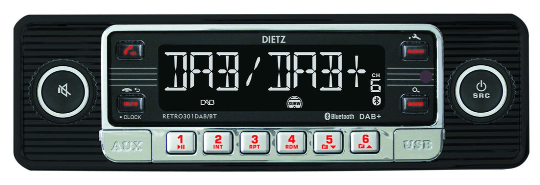 Retro Radio - DAB +, Bluetooth and USB, Black