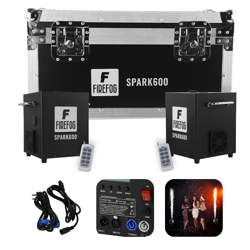 Firefog SPARK600 máquina de chispas, set de 2 máquinas y case