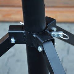 Hardman LS4 wind-up soporte de iluminación con barra transversal doble, de 1,7 a 4,3 m