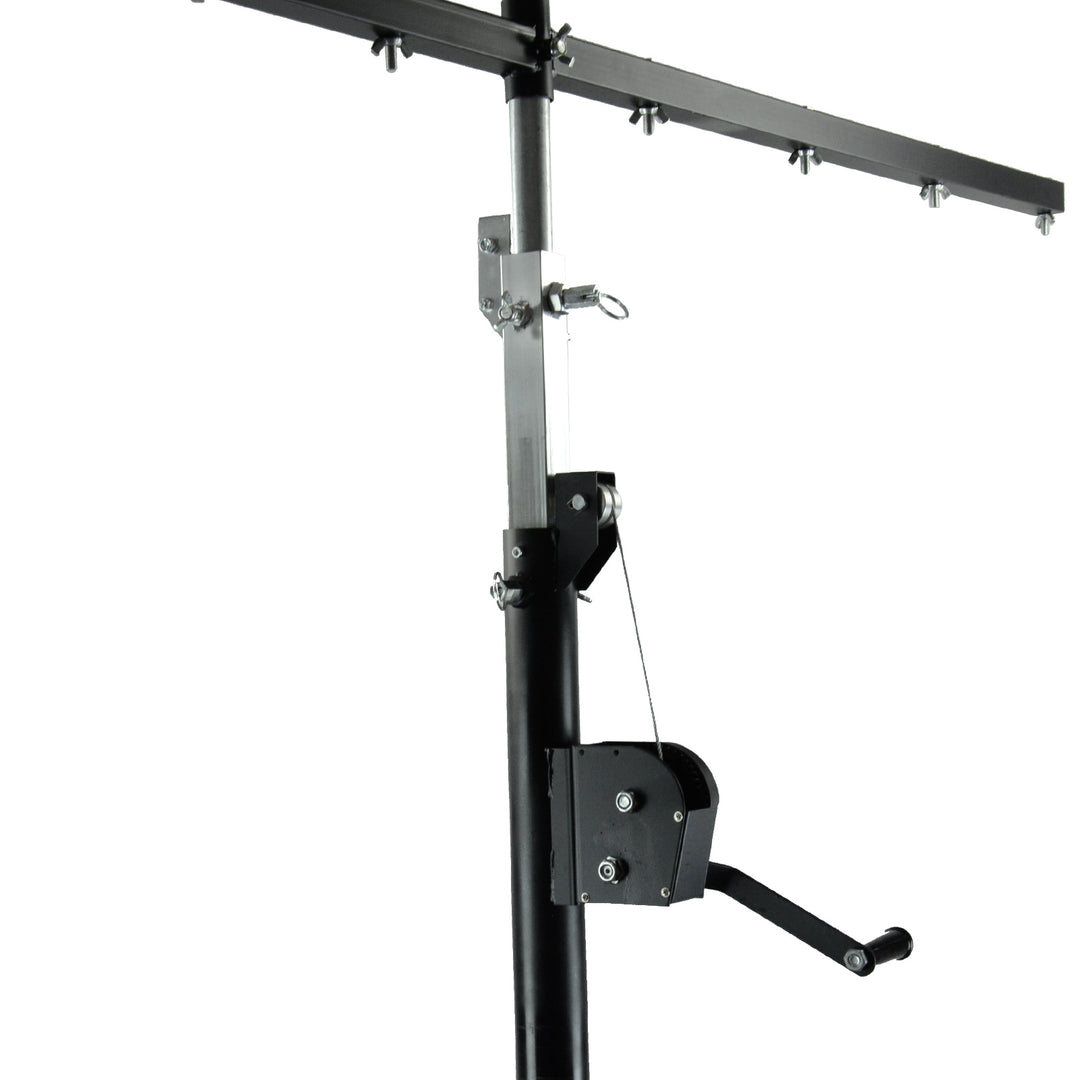 Hardman LS4 wind-up soporte de iluminación con barra transversal doble, de 1,7 a 4,3 m