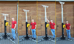Hardman ST300 torre escénica con cabrestante, de 2 a 5,5 m, 300 kg