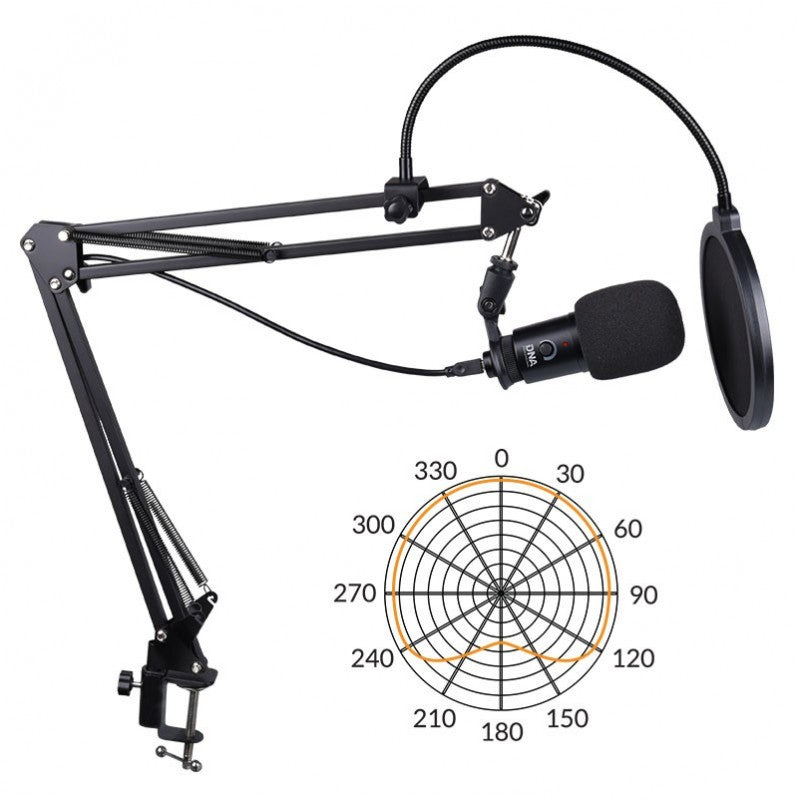 DNA USB Mikrofon med Boom Arm og Popfilter
