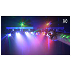 Light4Me T-Bar LED PAR Derby Láser MultiBar