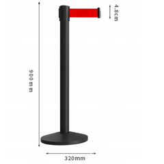 Postes delimitadores 2 unidades – Negro/Rojo