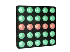 EUROLITE Conjunto 4x LED Pixel Matrix Panel 5x5 RGB/WW + Flightcase con ruedas