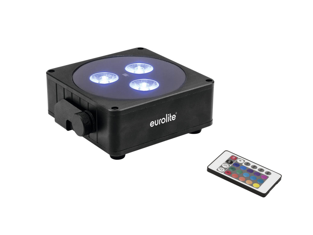 EUROLITE Set 4x AKKU Flat Light 3 bk + Bolsa blanda