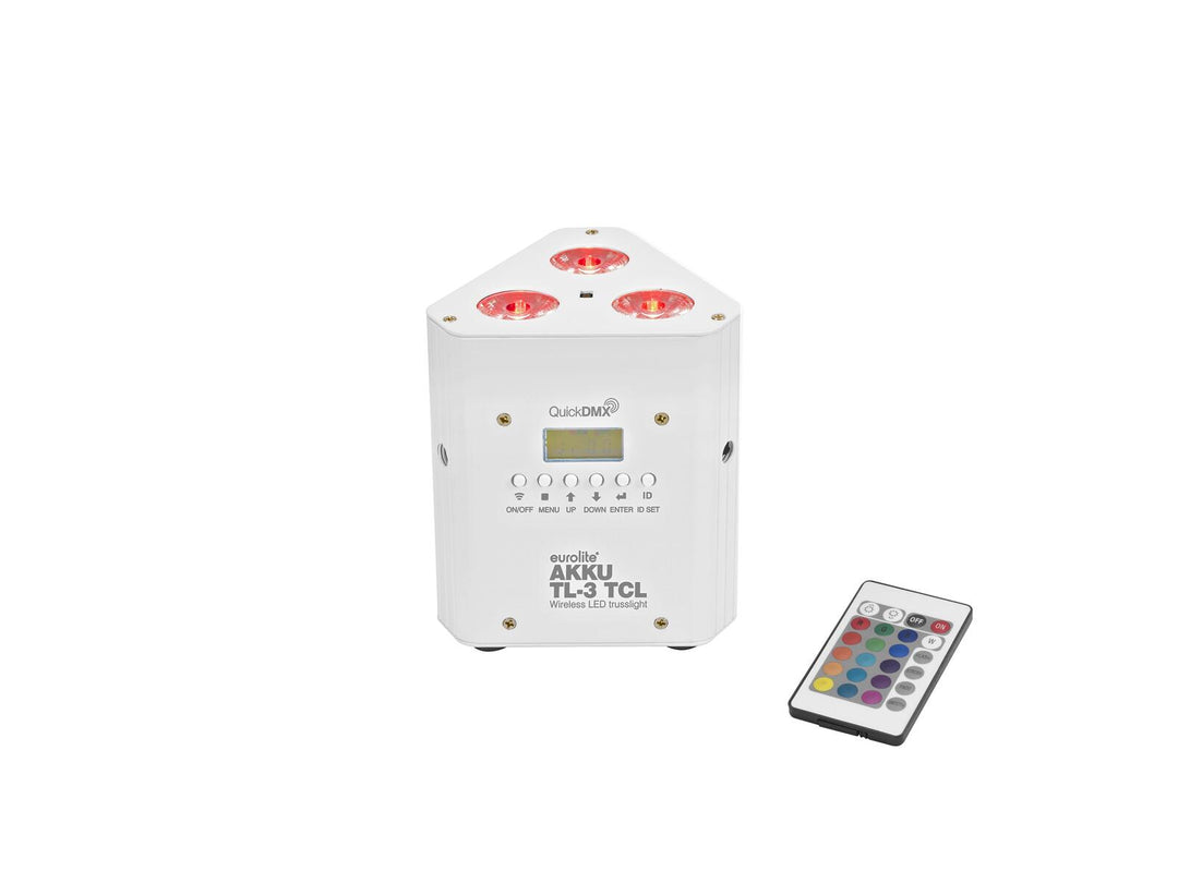 EUROLITE Set 4x AKKU TL-3 TCL blanco + case con función de carga