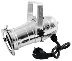 EUROLITE Conjunto PAR-20 Spot plateado + PAR-20 230V COB 6W E-27 LED 1800-3000K dim2warm