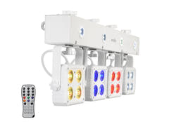 Conjunto EUROLITE LED KLS-180 blanco + BS-2 soporte de altavoz EU blanco