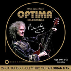Cuerdas para guitarra eléctrica Optima Strings Gold de entorchado redondo - Set (2028BM)