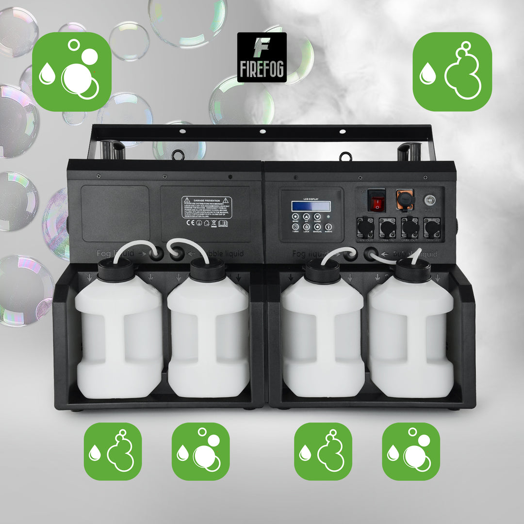 Firefog BUBBLE FOGGER 2000 máquina de niebla y burbujas con LED y DMX