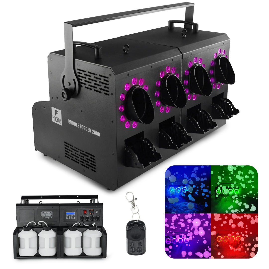 Firefog BUBBLE FOGGER 2000 máquina de niebla y burbujas con LED y DMX